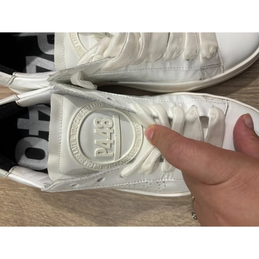 P448 Women's Jack Sneakers for Women - Size 39 - White Patent Leather
